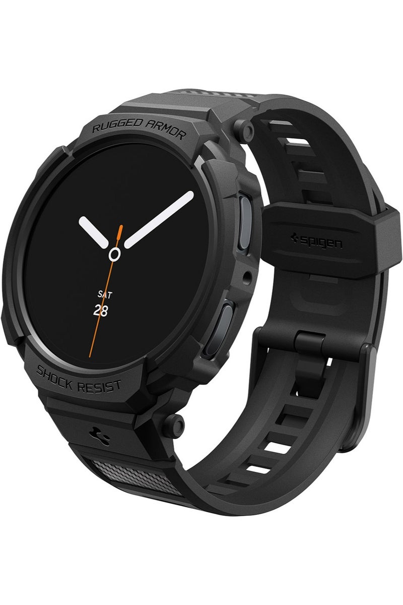 Spigen Rugged Armor Pro for Samsung Galaxy Watch 8 44mm Case with Band (2025) - Matte Black - Image 1