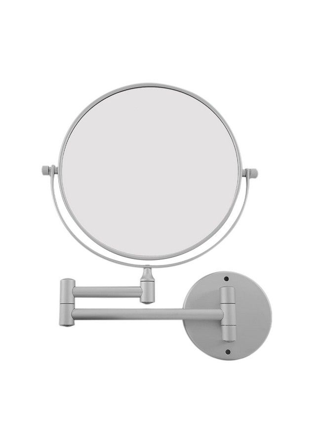 GOCART WITH G LOGO Round Magnifier Base Extending Folding Cosmetics Wall Mounted Double Side Makeup Mirror (Grey Medium)(Framed )  - Image 2