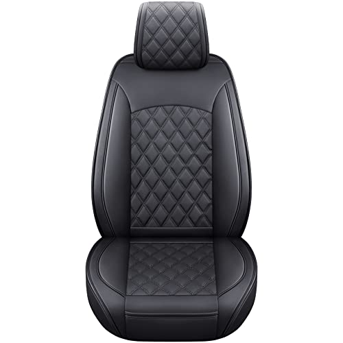 Aierxuan Toyota Tacoma Seat Covers Custom Fit 2005-2025 TRD Pro Magnetic Gray Limited SX Package Double Cab Pickup Truck Waterproof Leather Front Car Cushions(2 PCS Front, Black) - Image 1