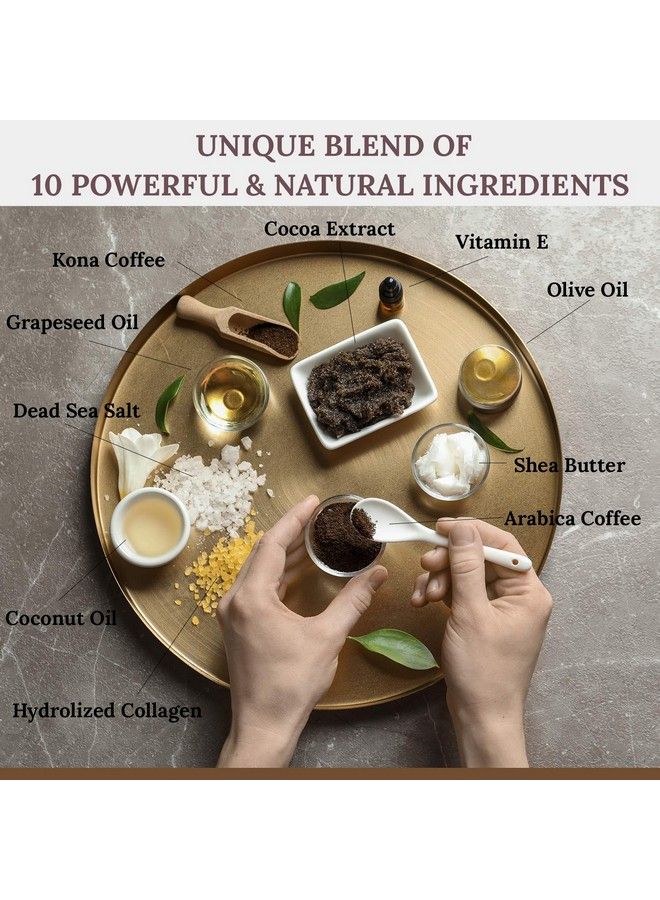 brazilian belle مقشر الجسم المقشر مع الكافيين والسكر البني معزز بملح البحر الميت الطبيعي وقهوة البرازيل أفضل مقشر للجسم مضاد للسيلوليت (81 أونصة) - Image 5