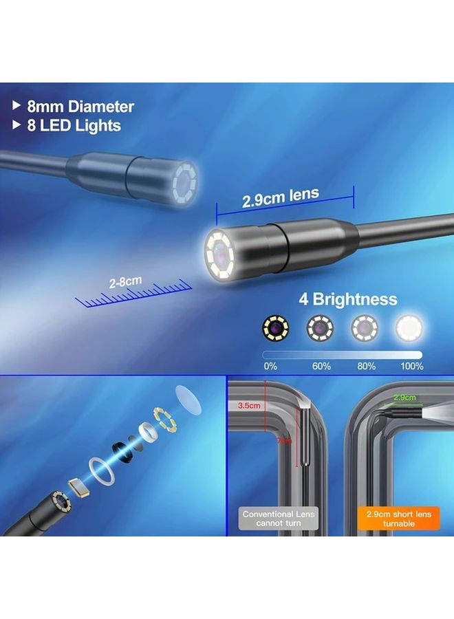 Inskam 4 3 Inch IPS Screen Endoscope 8 LED Camera 1080P HD with 10M Cable - Image 5