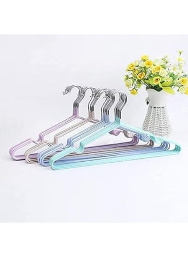 Stainless Steel Coated Silicone Laundry Hanger for Adults, Space Saving, Assorted Colors - Image 3