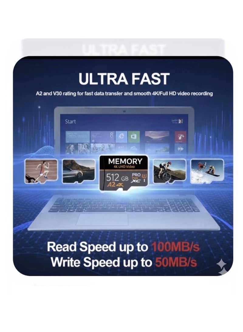Memory Card 512GB 4K UHD Pro Plus – High Performance Storage for Mobile, Tablets, Toys, and Gaming Devices - Image 5