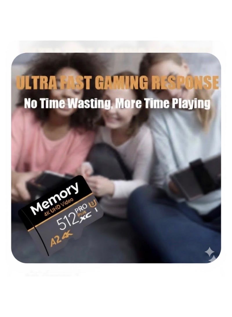 Memory Card 512GB 4K UHD Pro Plus – High Performance Storage for Mobile, Tablets, Toys, and Gaming Devices - Image 3
