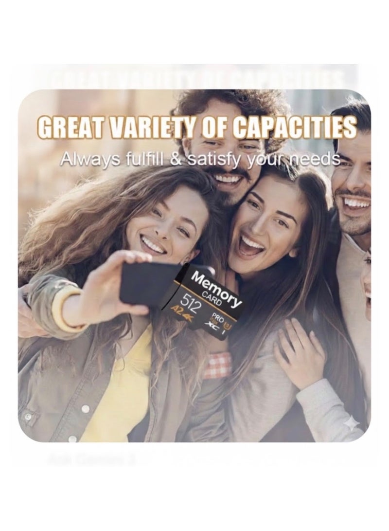 Memory Card 512GB 4K UHD Pro Plus – High Performance Storage for Mobile, Tablets, Toys, and Gaming Devices - Image 4