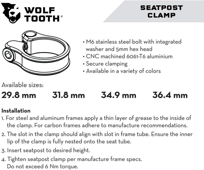Wolf Tooth Precision-Machined Seatpost Clamp - Image 4