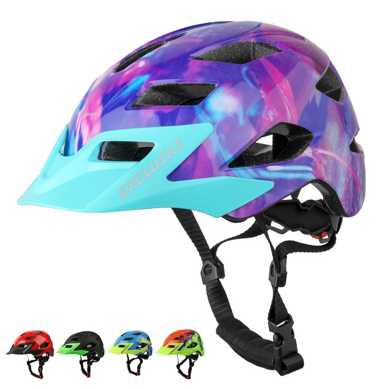 EXCLUSKY Kids Helmet, Exclusky Kids Bike Helmet Adjustable Safety Lightweight Children Bicycle For Skating Cycling Scooter Boys And Girls Bicycle Helmets Ages 5+ - Image 1