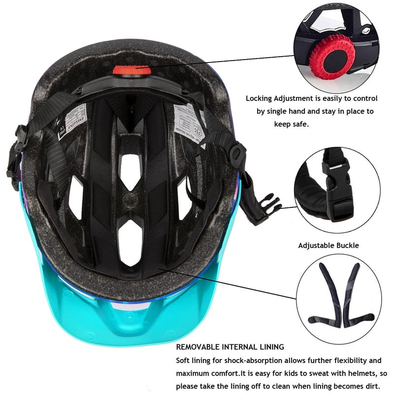EXCLUSKY Kids Helmet, Exclusky Kids Bike Helmet Adjustable Safety Lightweight Children Bicycle For Skating Cycling Scooter Boys And Girls Bicycle Helmets Ages 5+ - Image 5