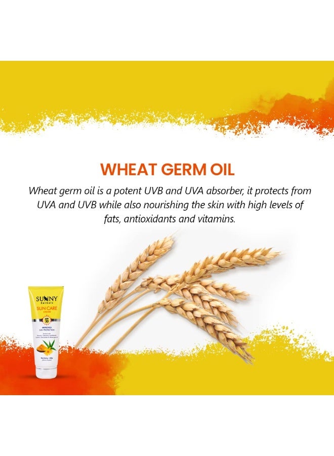 صني كريم العناية بالشمس غير الدهني (SPF-30) مع حماية ثلاثية المفعول من أشعة الشمس فوق البنفسجية فئة A والأشعة فوق البنفسجية فئة B | يحمي البشرة من الجفاف والدباغة | يمنح البشرة الفاتحة | جميع أنواع البشرة 100 جرام (عبوة من 1) - Image 5