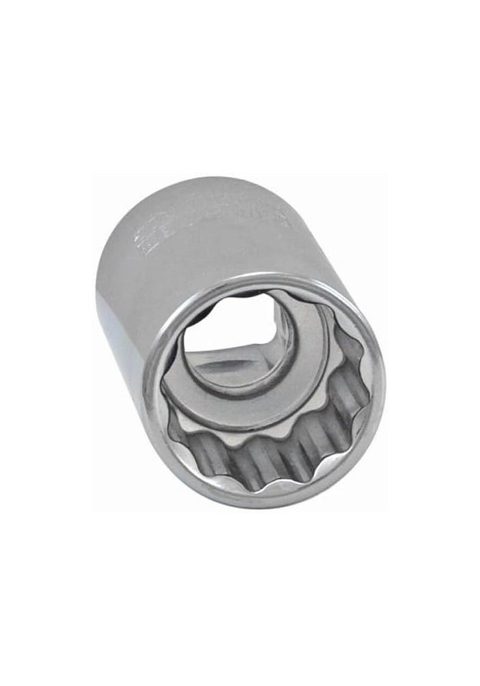 Apex Tool Group Master Mechanic 12 Point 1/2" Drive Metric Shallow Socket, 19mm