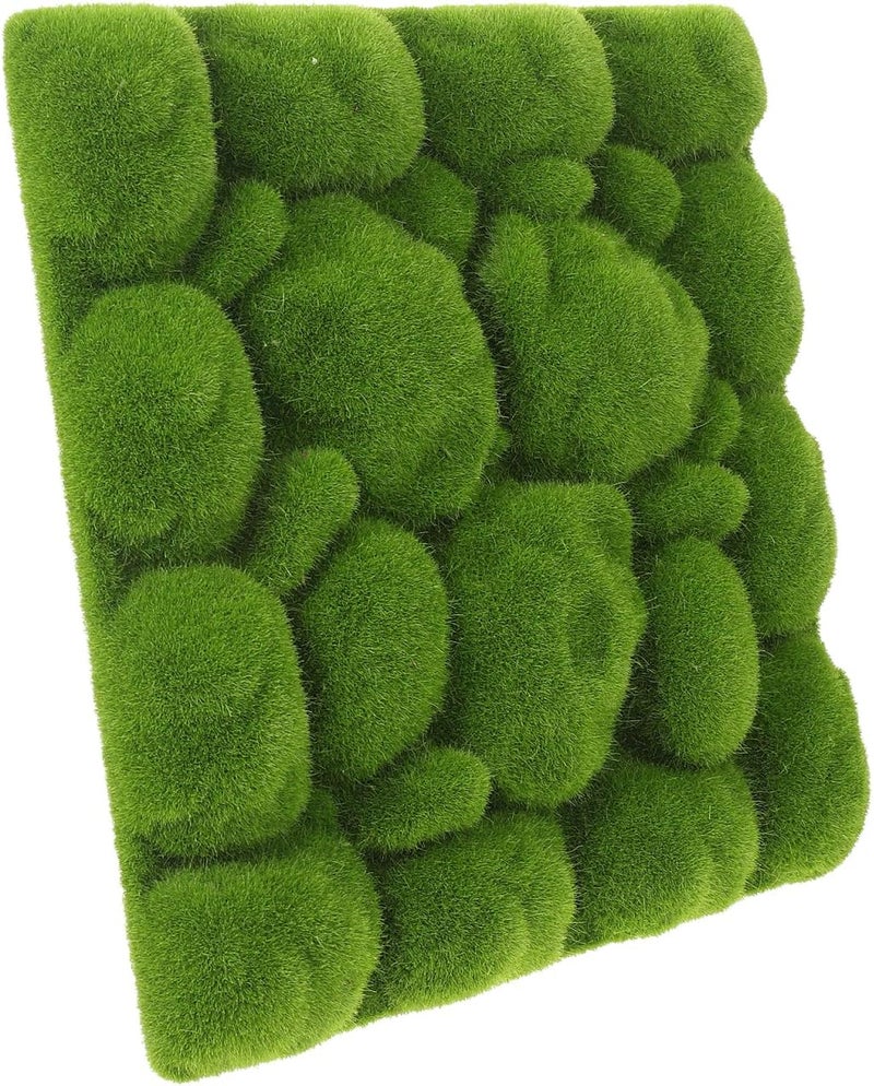 SHINEOFI Artificial Moss Wall Decor Panel, Green Foam Plant Board for DIY Indoor Hanging Decoration, Living Room Office Wall Art, 11. 8 X 11. 8 Inches - Image 1
