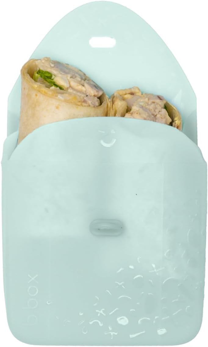 b.box Silicone Sandwich Pocket - Reusable Food Storage Pouch, Microwave & Dishwasher Safe, Forest Color - Image 1