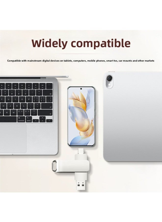 Metal 128g Mobile Phone USB Type-C Dual Interface Computer Dual-Use 64g High-Speed Expansion Office USB 256g-Color:Gunmetal Color-Capacity:USB2.0 64GB - Image 5