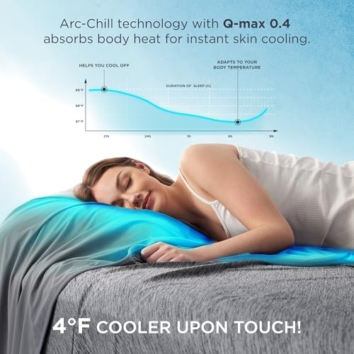 Bedsure Summer Cooling Blanket Twin XL for Hot Sleepers with Sports Mesh Design, Arc-Chill Q-Max 0.4 Lightweight Breathable Ice Cold Blankets for College Dorm, 60 x 90 Inches, Mesh Grey - Image 3