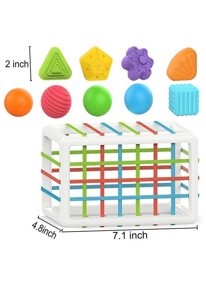 Bebiland Baby Sorter Toy with Colorful Soft Cuboid and 12 Multi Sensory Shapes  - Image 2