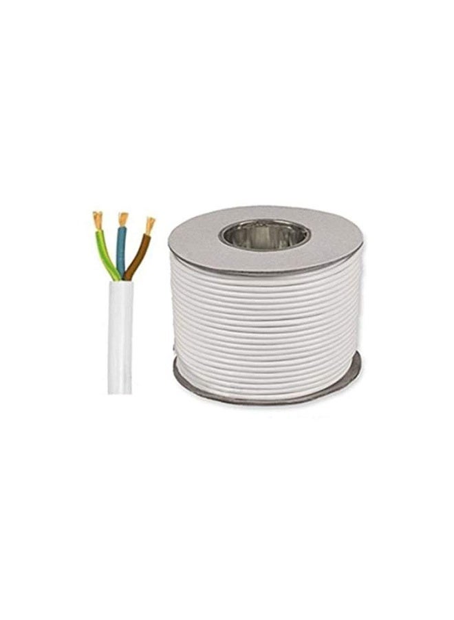 Rr Kabel 3Core Cable,1Mm (100Ft, White) - Image 3