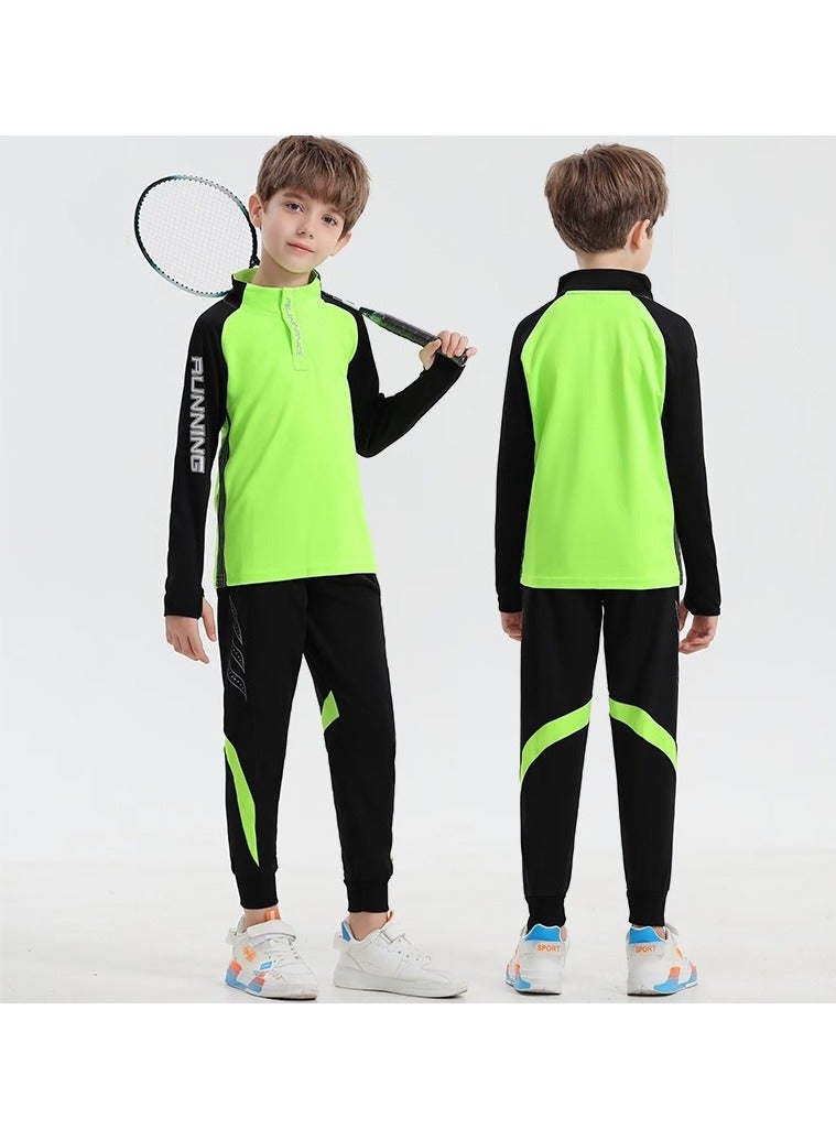 KUYING Children's Basketball Training Suit With Long Sleeves  - Image 1