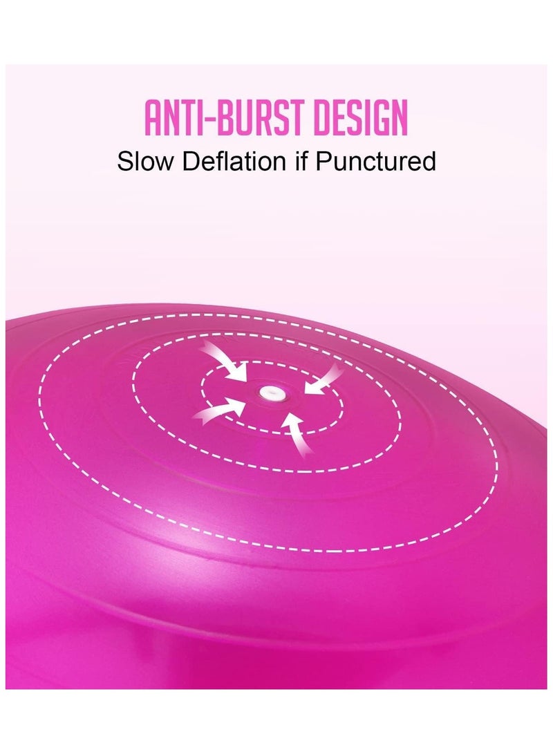 فولانري كرة اليوجا، كرة تمرين مع مضخة هواء، كرة توازن سميكة لتمارين اللياقة البدنية - Image 3