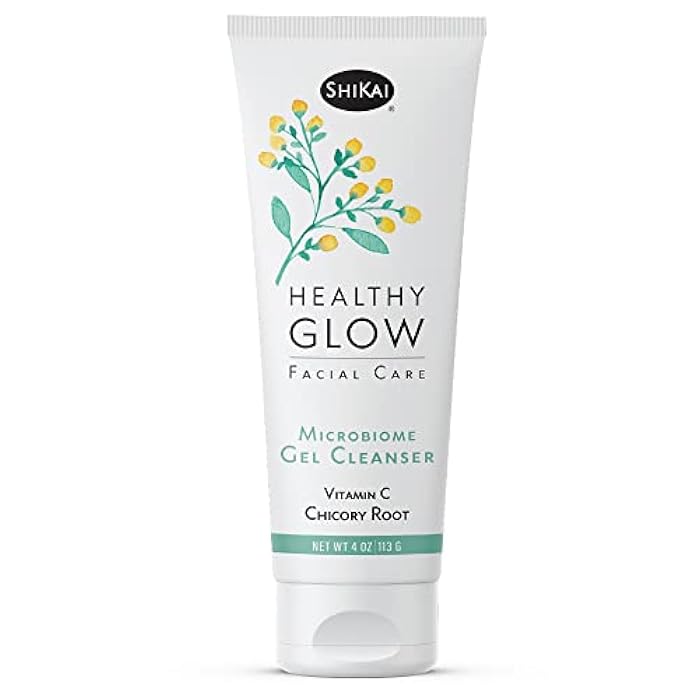 ShiKai Healthy Glow Microbiome Gel Face Cleanser (4oz) | Vitamin C for Even Skin Tone | Gentle for Daily Use | Nourish & Hydrate Dry Skin - Image 1