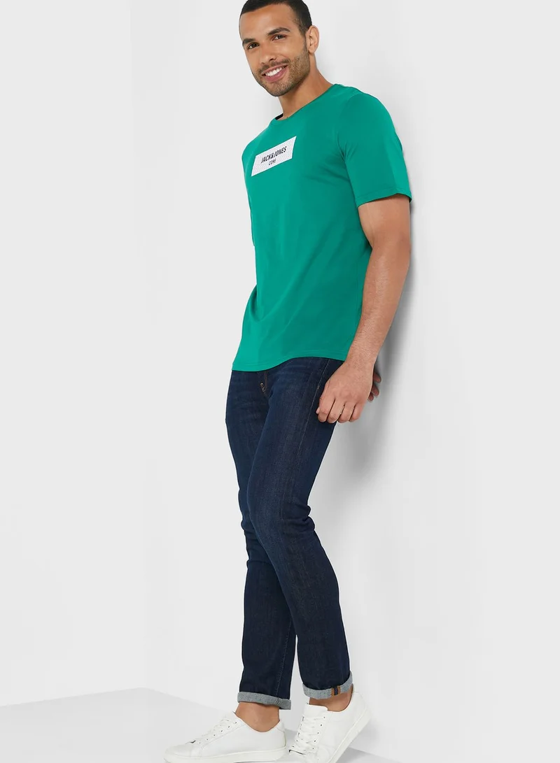 JACK & JONES Logo Crew Neck T-Shirt