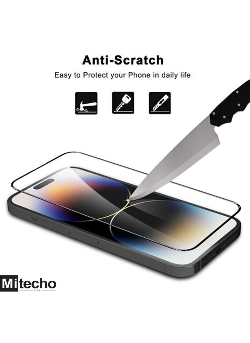 Mi techo - Mi Techo Apple iPhone 15 Plus full coverage tempered glass screen guard and deep bass wireless bluetooth earbuds combo - Image 1