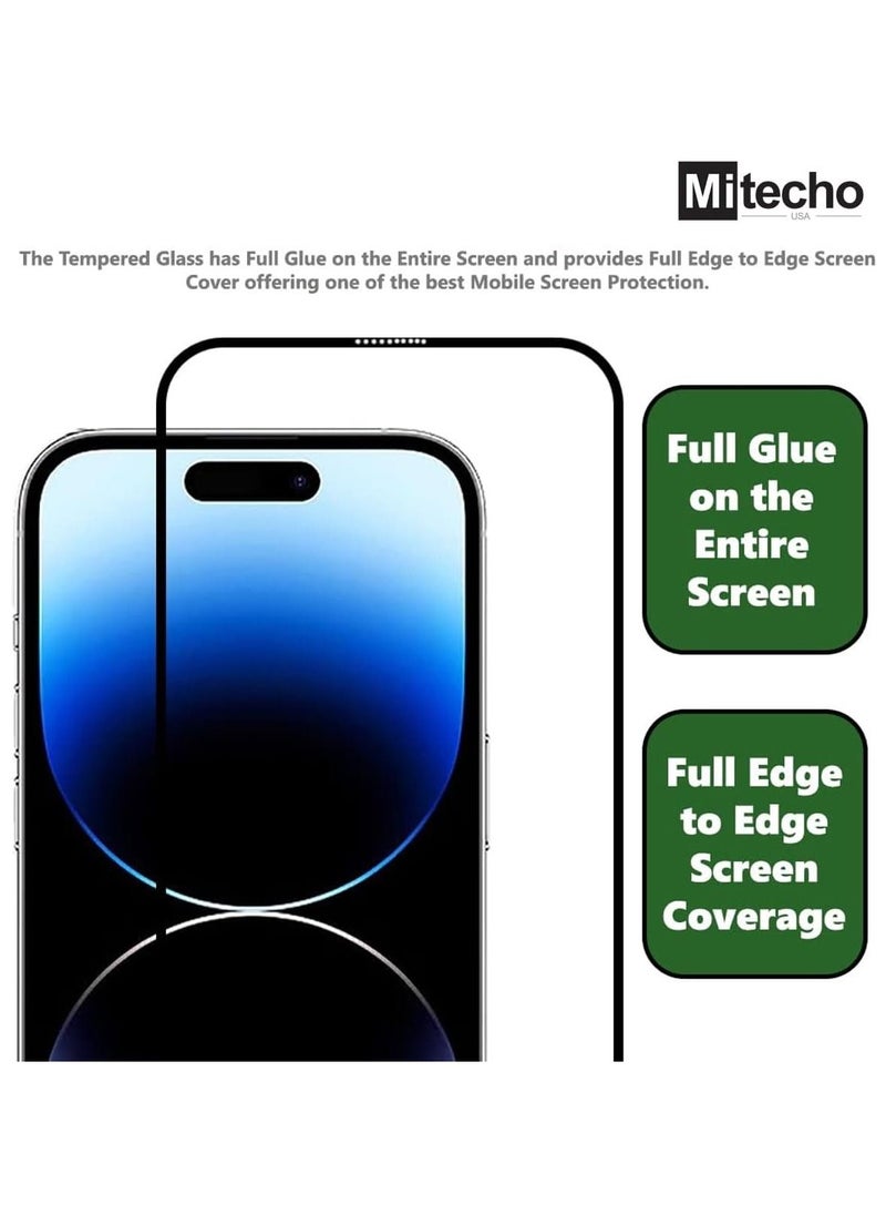 Mi techo - Mi Techo Apple iPhone 15 Plus full coverage tempered glass screen guard and deep bass wireless bluetooth earbuds combo - Image 1