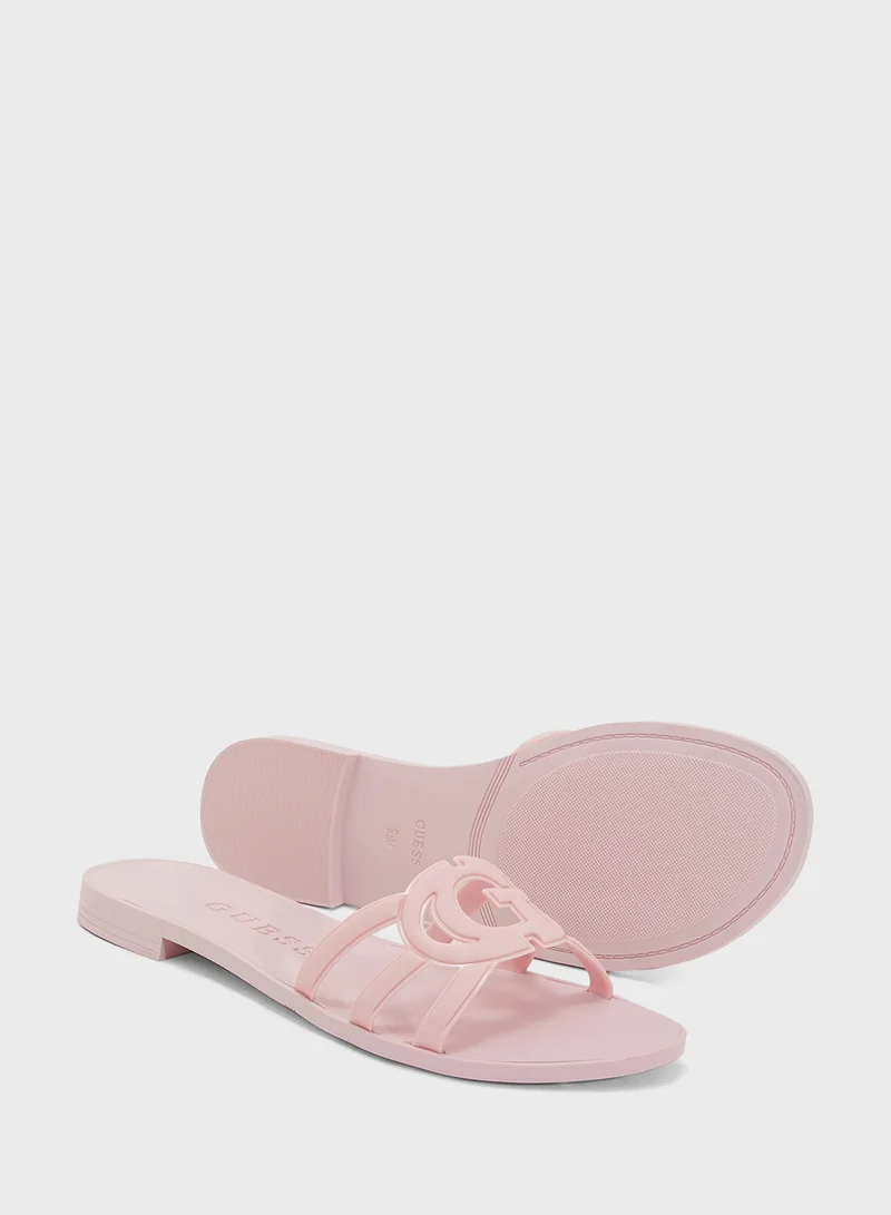 جس Multi Strap Low Heel Sandals
