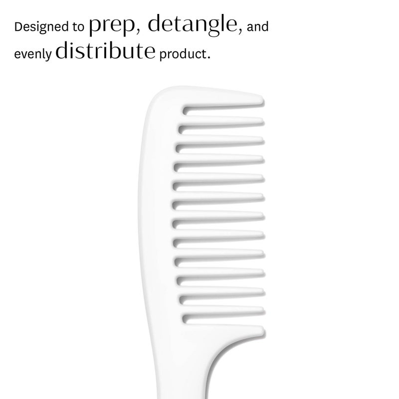 T3 Detangle Duo Brush Set | Detangling Brush and Shower Comb Set | Comb to Disperse Liquid & Brush to Detangle Wet Hair| For All Hair Lengths and Textures, white, 1 Count (Pack of 1) - Image 4