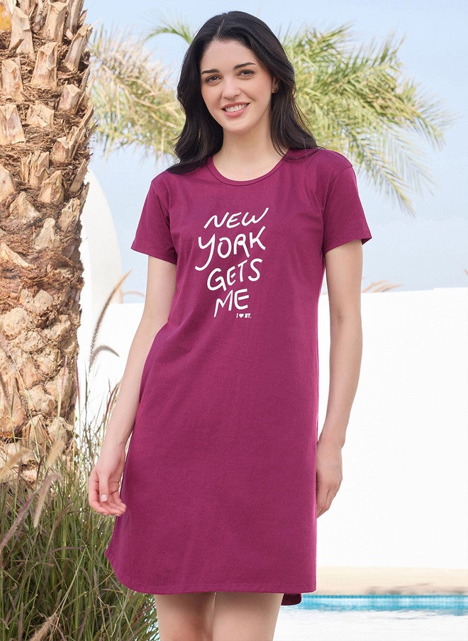 beebelle ETC X beebelle Women Typography Printed Nightdress - Image 2