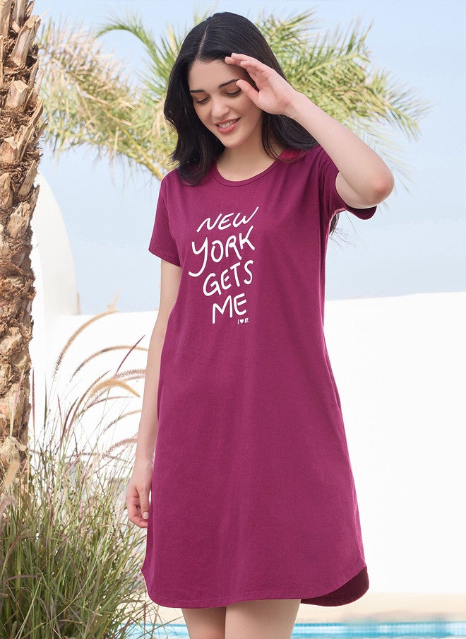 beebelle ETC X beebelle Women Typography Printed Nightdress - Image 4
