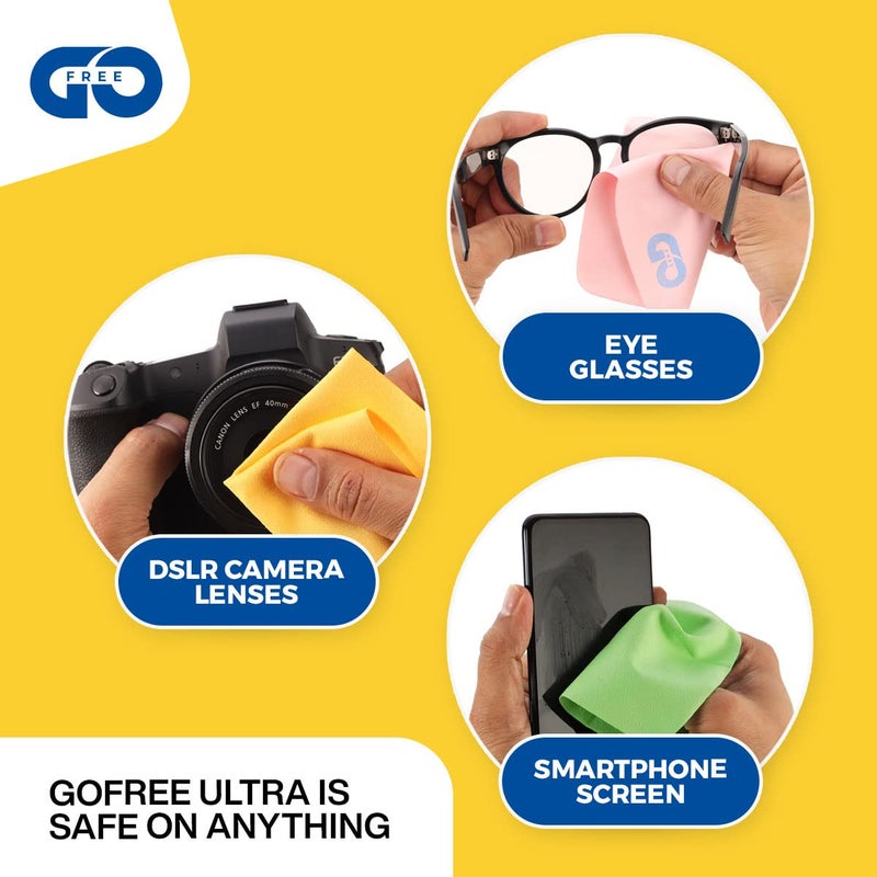 GOFREE Ultra Premium Export Quality Lens Cleaner Kit With Cleaning Cloth For Spectacles, Glasses, Camera Lens With Active Disinfectant Properties Solution - 50ML (Pack Of 1) - Image 3