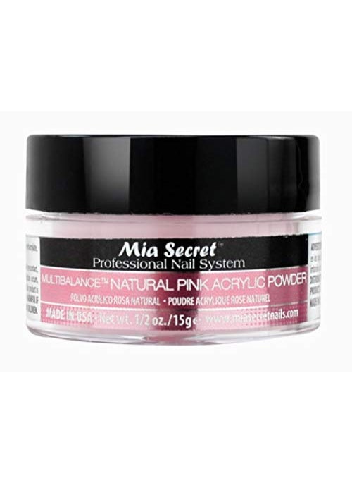 MIA SECRET Mia Secret Acrylic Nail Powder - 1/2 oz. Multibalance Natural Pink 