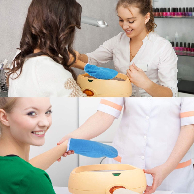 Geyoga 204 Piece Paraffin Wax Bath Set Paraffin Wax Mitts with Bath Liners Gloves and Booties, Plastic Bags Hand Mitts Terry Cloth Booties Foot Mitt - Image 5