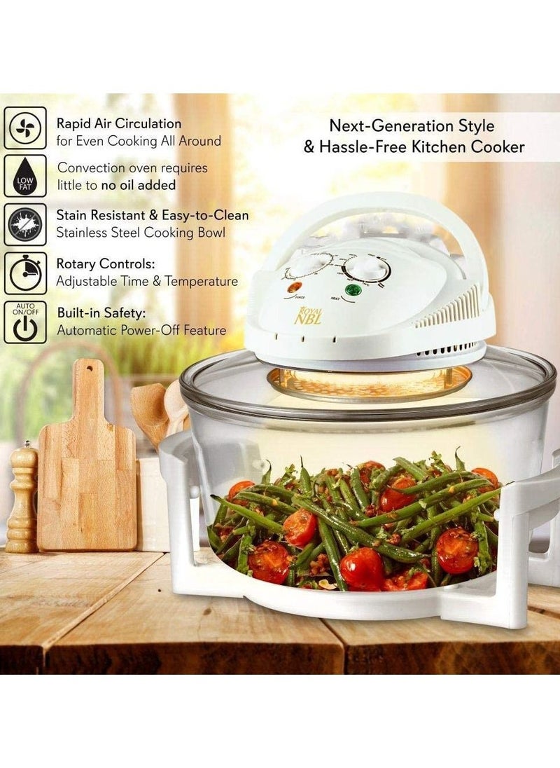 Turbo Convection Halogen Oven With Extender Ring 1200W