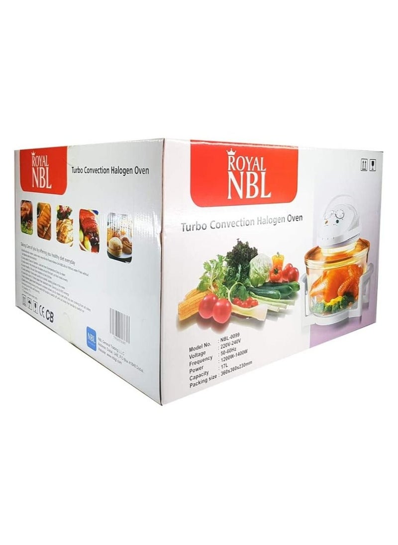 Turbo Convection Halogen Oven With Extender Ring 1200W