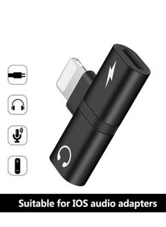 2-In-1 Lightning Earphone And Charger Connector With Black