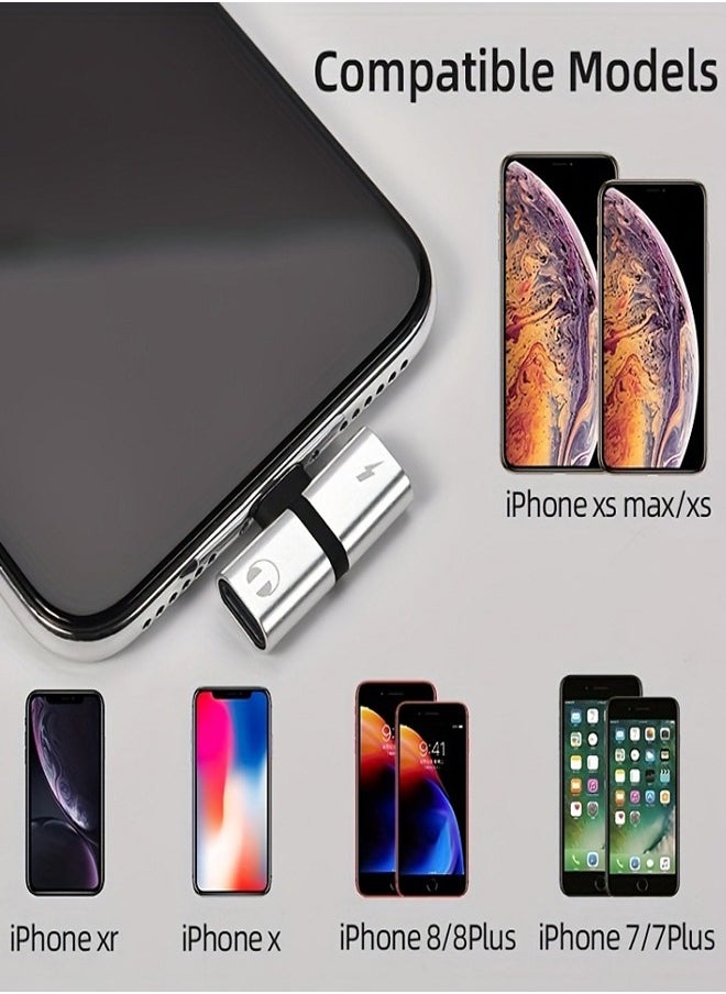 Generic - 2-In-1 Lightning Earphone And Charger Connector With Black - Image 1