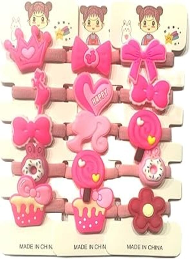 Ring for Girls Pretend Play and Dress Up Rings for Party Rings Set Cartoon Cute Kids Accessory Gift for Children - 18 Pieces