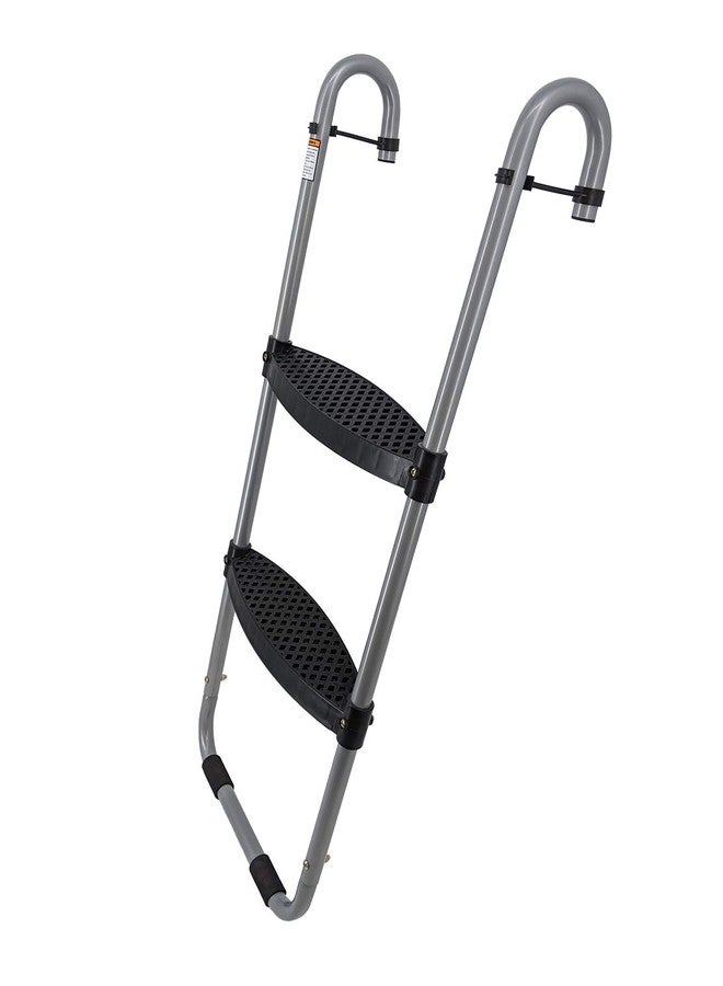 ترامبولينيبرو سلم ترامبولين من درجتين مع مزلاج أمان، شديد التحمل بدرجات عريضة - Image 1