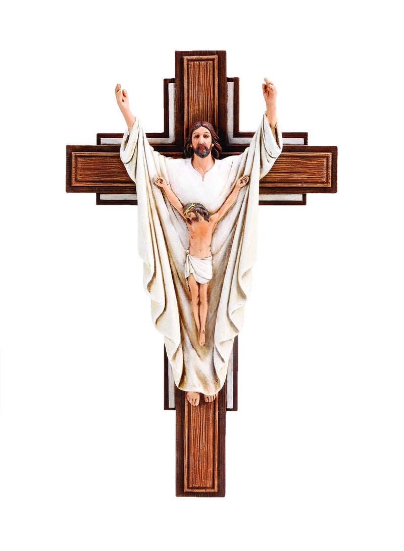 Joseph's Studio Roman 10" H He Is Risen Crucifix, Religious Gifts, Easter,