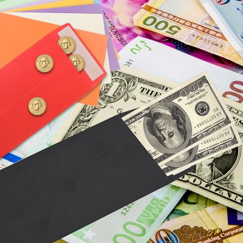 xflyxin Cash Envelopes 100 packs 3.5x6.5 inches, white envelopes, coin envelopes, seed envelopes, colored envelopes Cash, suitable for budgets, checks, coins, jewelry, small items, Large, xf007 - Image 3