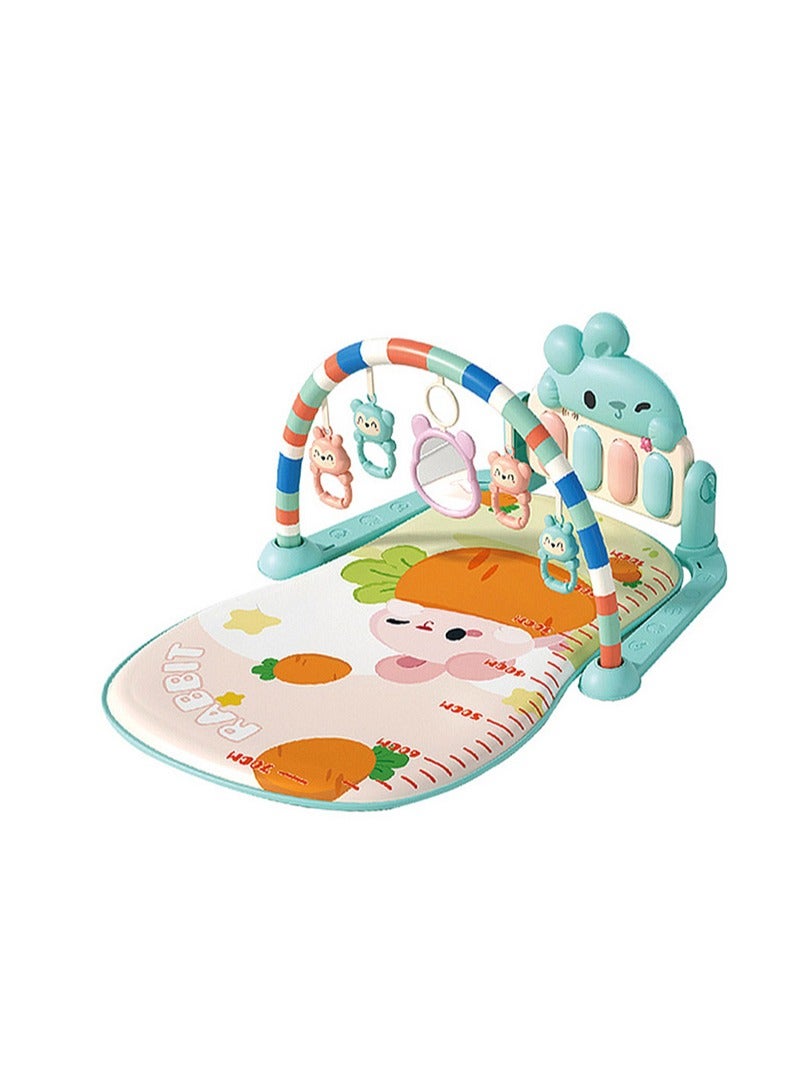 ما بيبي سجادات ألعاب رياضية للأطفال، مركز أنشطة موسيقية، سجادة رياضية للأطفال مع بيانو، سجادة مبطنة لوقت الاستلقاء على البطن للأطفال حديثي الولادة والأطفال الصغار - Image 1