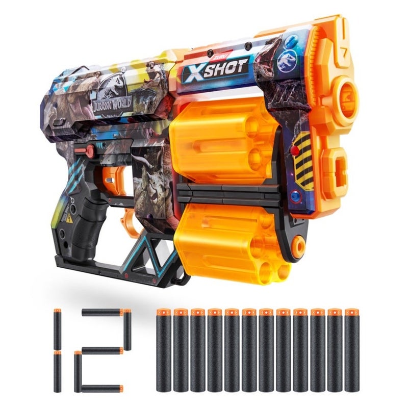 X-Shot بلاستر دريد من سلسلة X-Shot Skins 1 من عالم الديناصورات مع 12 سهمًا - Image 2