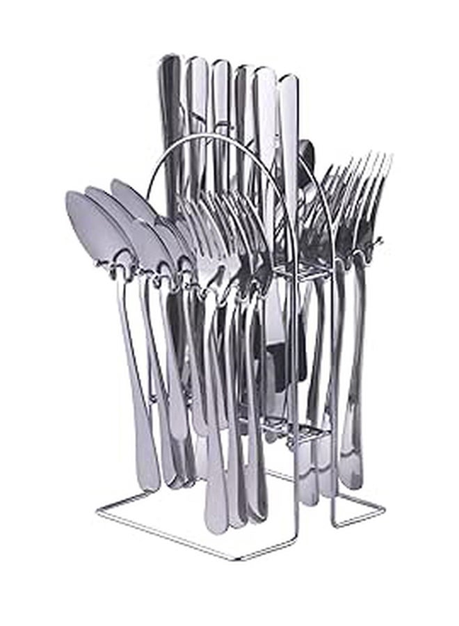 Orchid 24 Pieces Stainless Steel Cutlery with Stand