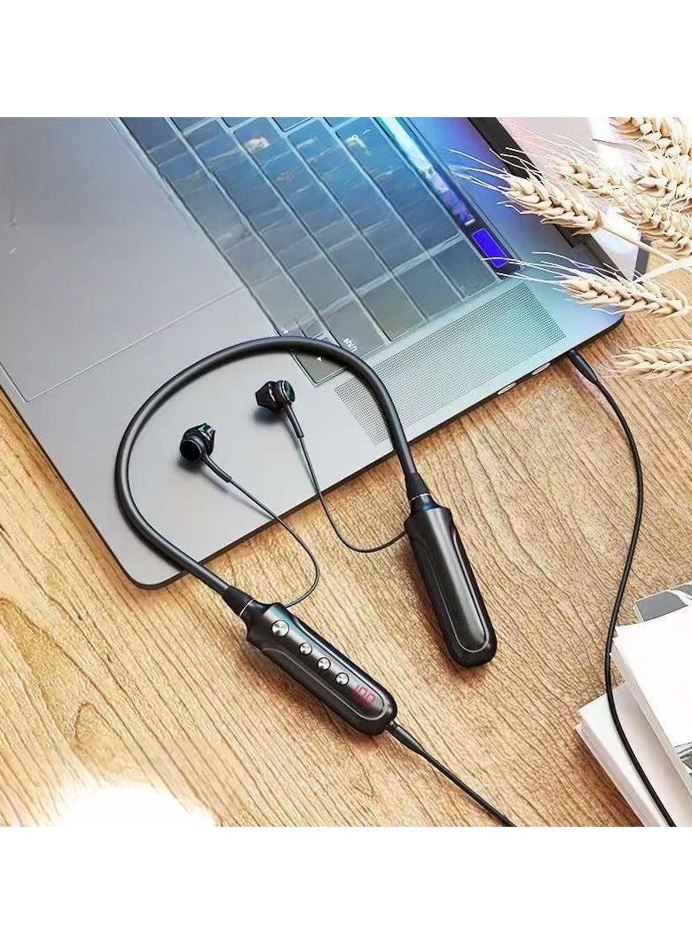 Pama A20 Bluetooth Neckband Headphones Wireless Sweatproof High Quality Sound Incoming Call Voice Prompt Reject Calls Mute Function Camera Function Beautiful and Handsome Voice - Image 3