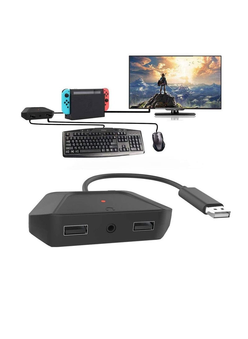Y&D Keyboard and Mouse Adapter with 3.5mm Audio Jack Compatible for Nintendo Switch, Xbox One, PS4, PS3. Perfect Games Like FPS, TPS, RPG RTS, etc.  - Image 1