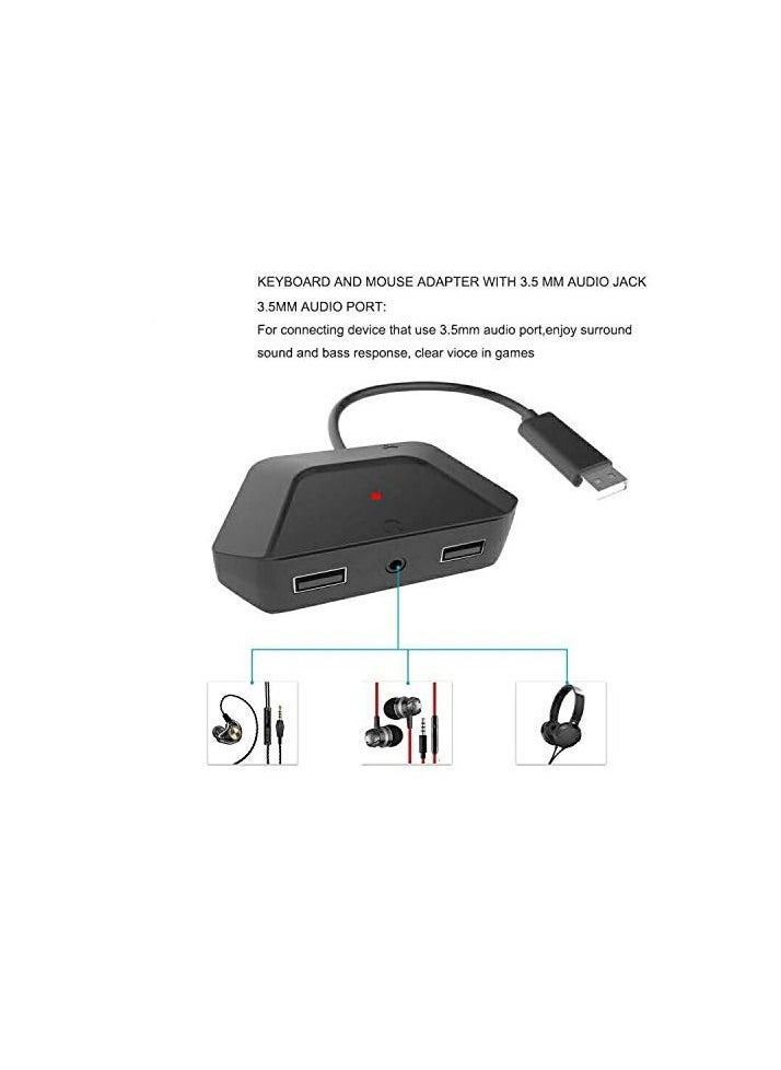 Y&D - Keyboard and Mouse Adapter with 3.5mm Audio Jack Compatible for Nintendo Switch, Xbox One, PS4, PS3. Perfect Games Like FPS, TPS, RPG RTS, etc. - Image 1
