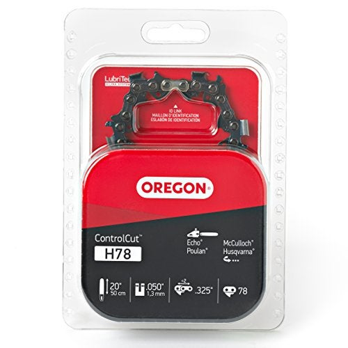 Oregon H78 ControlCut Chainsaw Chain for 20-Inch Bar – 78 Drive Links, Replacement Low-Kickback Chainsaw Blade, .050" Gauge, .325" Pitch, fits Echo, Poulan, Ryobi & Husqvarna Models (H78) - Image 1