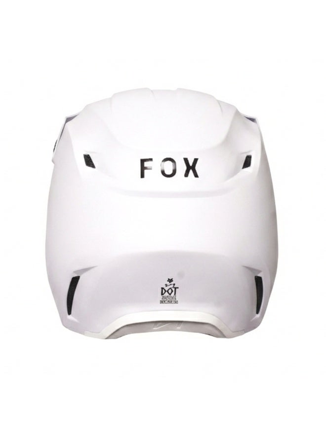 Fox Offroad  Fullface  Fox V1 Solid White MX Motocross Helmet - 836607 - Image 4