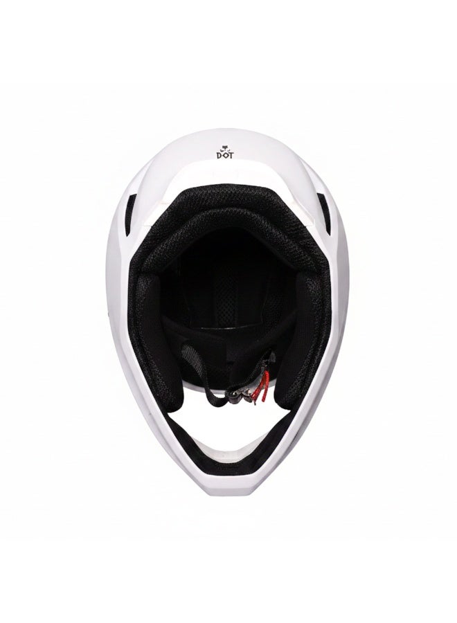 Fox Offroad  Fullface  Fox V1 Solid White MX Motocross Helmet - 836607 - Image 3